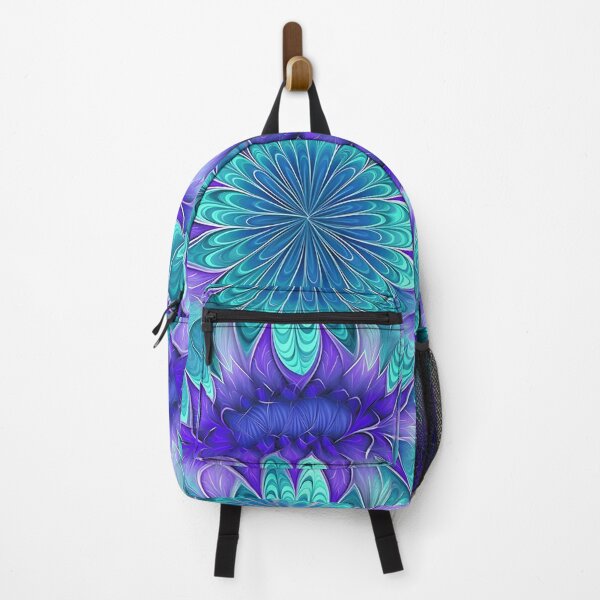 Item preview, Aqua Purple Flowers Fractal Pattern designed and sold by Sturdust.