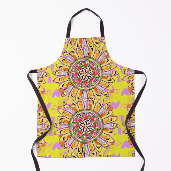 Item preview, Colorful Heart and Floral Mandala  - Hand drawn designed and sold by Victoria Rose.