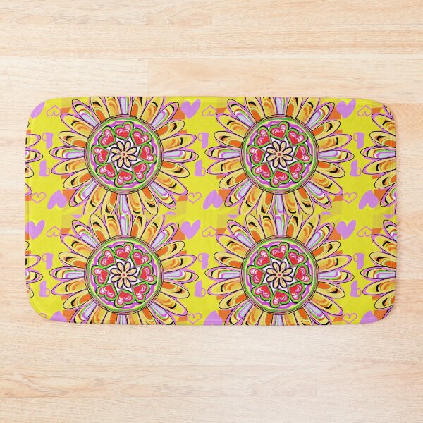 Item preview, Colorful Heart and Floral Mandala  - Hand drawn designed and sold by Victoria Rose.