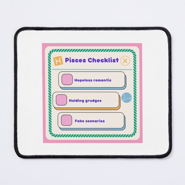 Item preview, Astrology Zodiac Sign Checklist - Pisces designed and sold by MadiervArt.