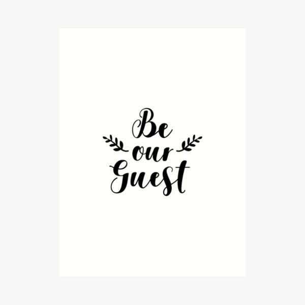 Be Our Guest Free Printable Be Our Guest Free Printable