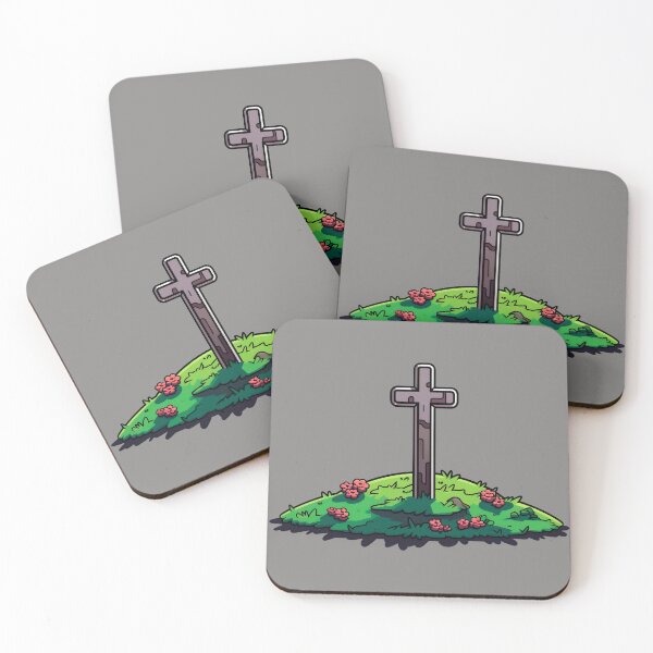 Item preview, A cross on a small hill 8-bit style designed and sold by titur.