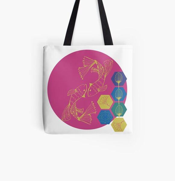 Kabuki Fish All Over Print Tote Bag