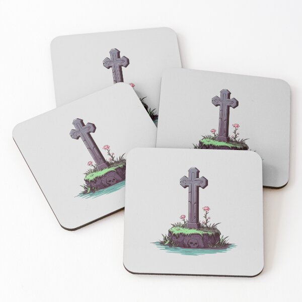 Item preview, 8-Bit style cross and a grave designed and sold by titur.