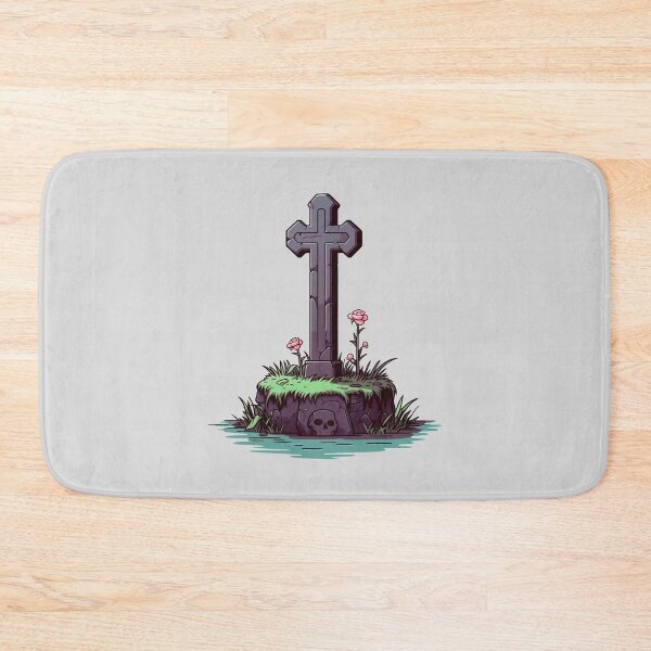Item preview, 8-Bit style cross and a grave designed and sold by titur.
