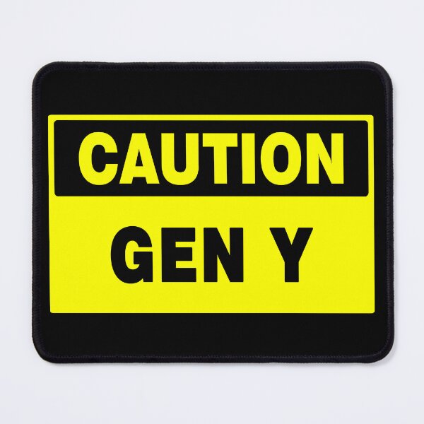 Item preview, Caution GEN Y Yellow Sign (Millennials) designed and sold by AASparksDesigns.
