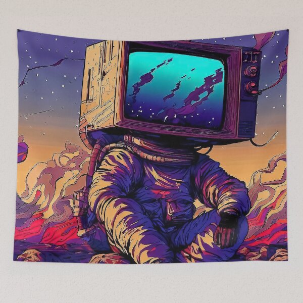 Item preview, Surreal tv head astronaut designed and sold by TomFrontierArt.