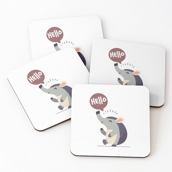 Item preview, Cute Armadillo 5 Hello designed and sold by HarshBrown.