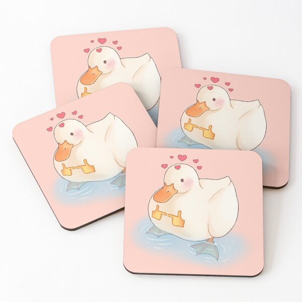 Item preview, duck in love designed and sold by CuteBlueArt.