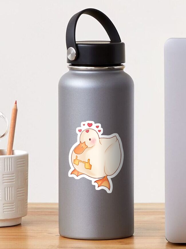 Aperçu 1 sur 3. Sticker avec l'œuvre canard amoureux créée et vendue par CuteBlueArt.