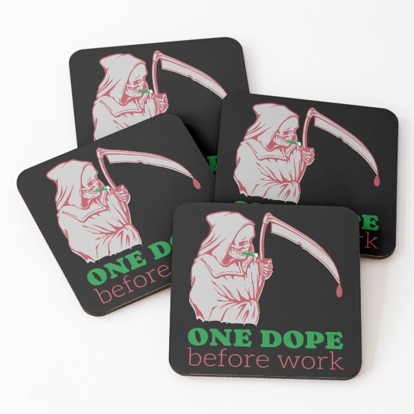 Item preview, ONE DOPE BEFORE WORK | DEATH DOPE | DOPE SKULL | WEED SKULL STONER | WEED LOVERS  designed and sold by al21ex.