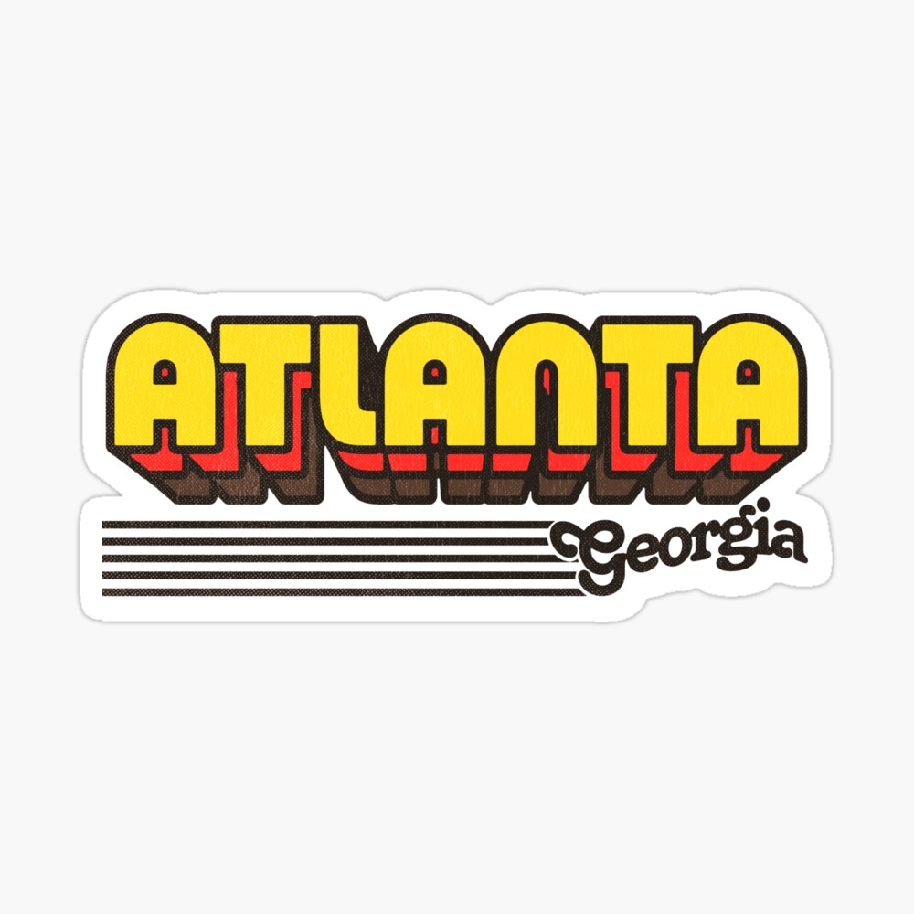 Atlanta, Georgia | Retro Stripes Sticker