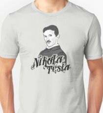Nikola Tesla science geek nerd people power Unisex T-Shirt