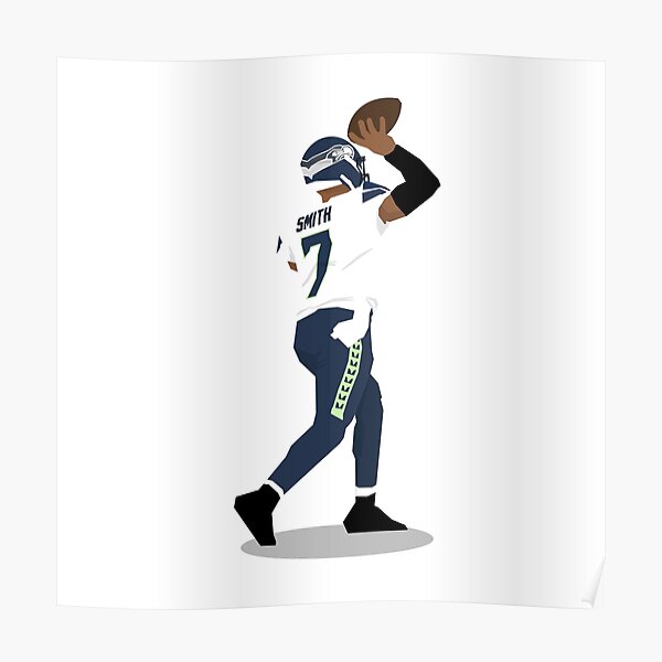 Geno Smith football Paper Poster Seahawks 4 - Geno Smith - Posters and Art  Prints