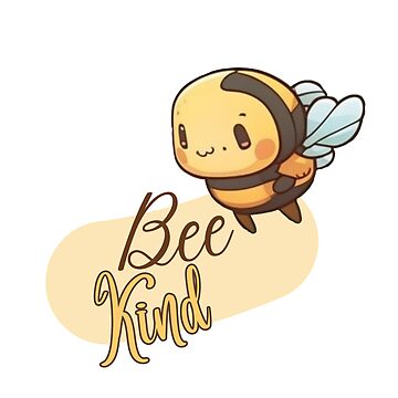 Artwork thumbnail, Cute Bee - Bee Kind Positivity Sticker by Triplicate Limited