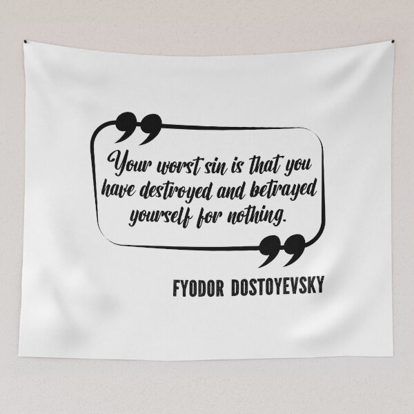 Item preview, Fyodor Dostoyevsky Crime and Punishment Russian Literature Quote designed and sold by lesvalises.