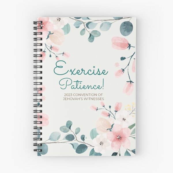 Artikelvorschau, 2023 Exercise Patience Convention – Rosa Blumen entworfen und verkauft von BestPlannerShop.