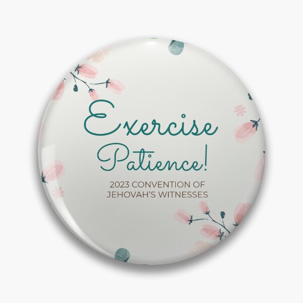 Item preview, 2023 Exercise Patience Convention - Pink Flowers designed and sold by BestPlannerShop.