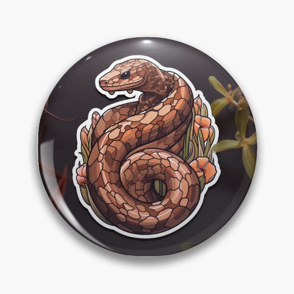 Item preview, Brown snake in flowers designed and sold by Forest Alchemist.