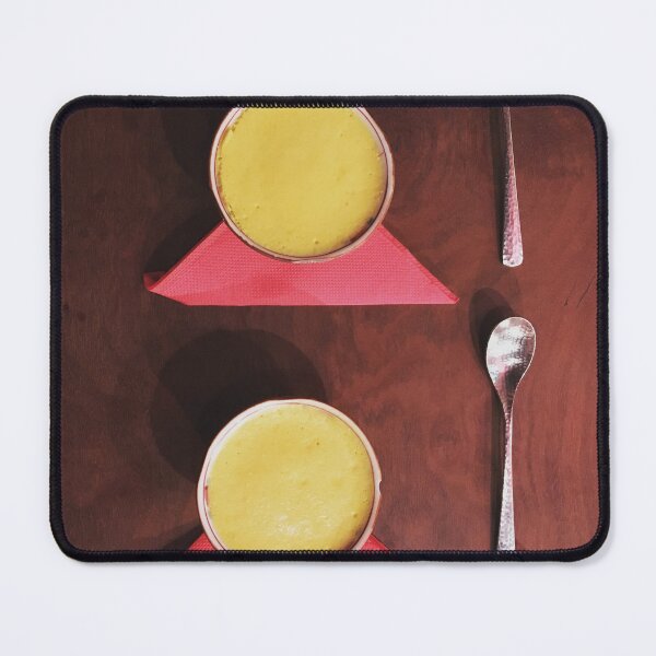 Item preview, Restaurant Tasting Menu - Two Japanese-Style Crème Delicate Brûlée Art Print designed and sold by Oh Halo Berry.