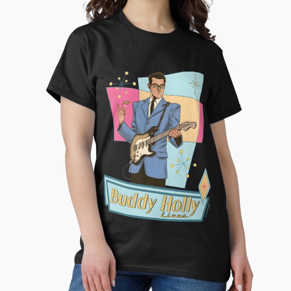 MACKDADDY DJ TAGO Buddy Holly スウェット Buddy Holly “Rave On” Women's T-Shirt