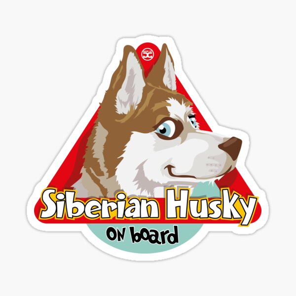 Husky On Board - Red Sticker