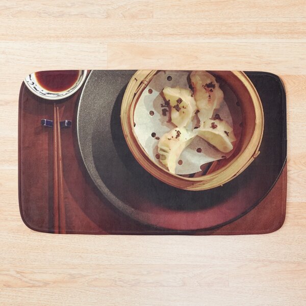 Item preview, Restaurant Tasting Menu - Omakase Quality Gyoza with Soy Dressing and Grated Truffle Art Print designed and sold by Oh Halo Berry.