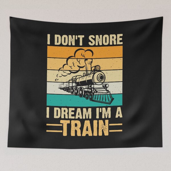 Item preview, I Don't Snore I Dream I'm A Train Funny Vintage Trains Lover designed and sold by woormle.