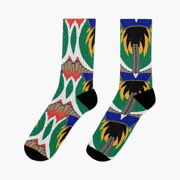 Item preview, Attractive original abstract geometric artwork, inspired by the South African flag in a vintage style. designed and sold by Ralek.