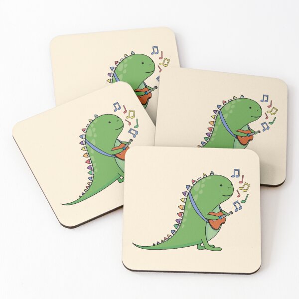 Item preview, Dinosaur Picksaur playing guitar designed and sold by cute-tees.