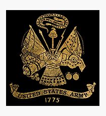 Vintage US Golden Army Coat of Arms Photographic Print