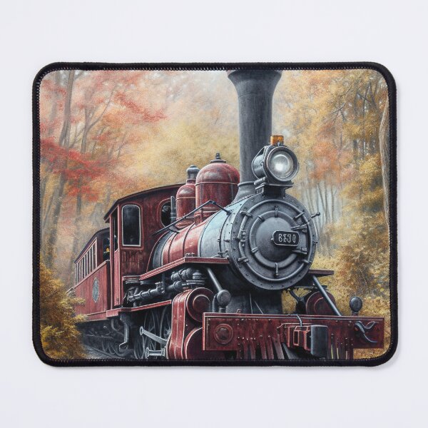 Item preview, Historic Steam Engine - Red Vintage Train designed and sold by shadowalice.