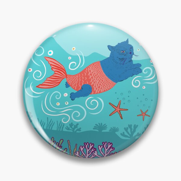 Item preview, Kawaii, British short hair cat, mermaid designed and sold by Amber-Eyes.