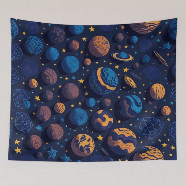 Item preview, Cosmic Seamless Pattern | Digital Planet Illustrations designed and sold by InnovativeGFX.