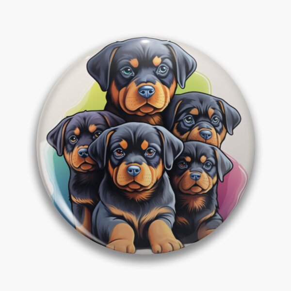 Item preview, Five Adorable and Sweet Rottweiler Puppies designed and sold by CatDogBin.