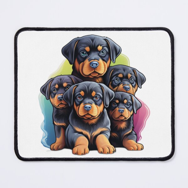 Item preview, Five Adorable and Sweet Rottweiler Puppies designed and sold by CatDogBin.