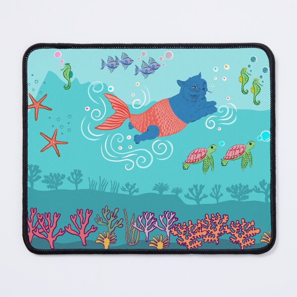 Item preview, Kawaii, British short hair cat, mermaid designed and sold by Amber-Eyes.