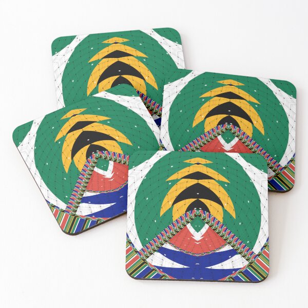 Item preview, Attractive original abstract geometric artwork, inspired by the South African flag in a vintage style. designed and sold by Ralek.