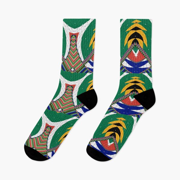 Item preview, Attractive original abstract geometric artwork, inspired by the South African flag in a vintage style. designed and sold by Ralek.