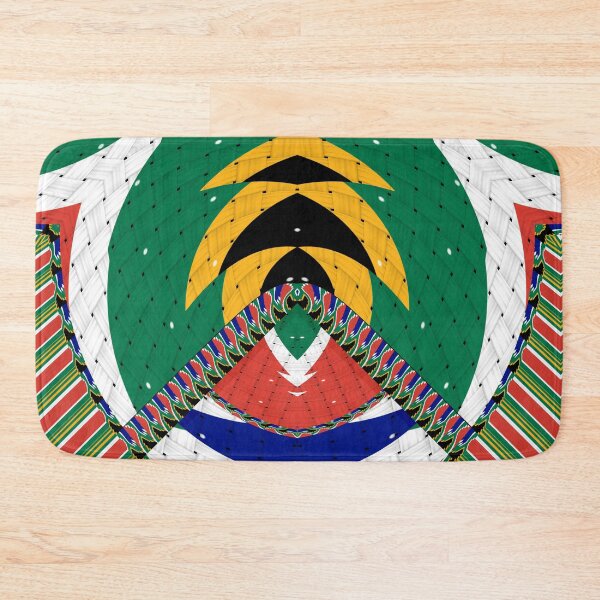 Item preview, Attractive original abstract geometric artwork, inspired by the South African flag in a vintage style. designed and sold by Ralek.