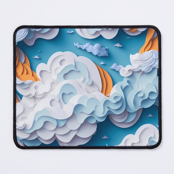 Item preview, Dreamy Clouds on Blue Background - 3D Pattern Art designed and sold by SnapDeals.