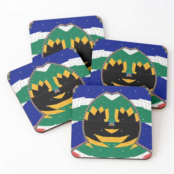Item preview, Attractive original abstract geometric artwork, inspired by the South African flag in a vintage style. designed and sold by Ralek.