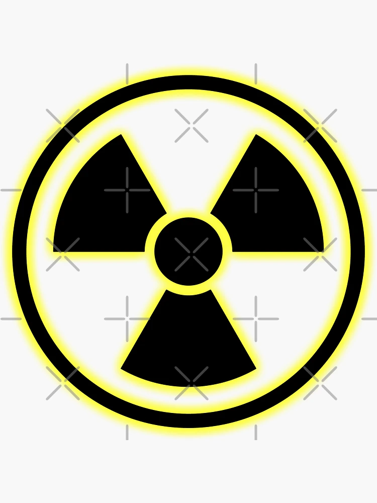 Radioactive Nuclear Symbol Silhouette Acrylic Cupcake Toppers 12 pcs 