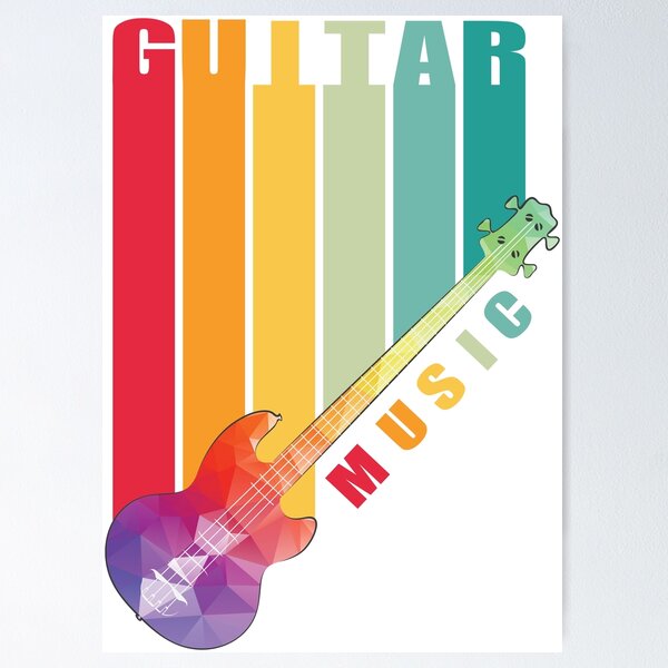 Item preview, Colorful polygonal Electric guitar designed and sold by AnnArtshock.