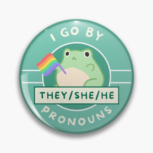 Item preview, I Go By They/She/He Pronouns | LGBTQ Pride | They She He Pronoun designed and sold by Furia LGBTQ+ Accessories.