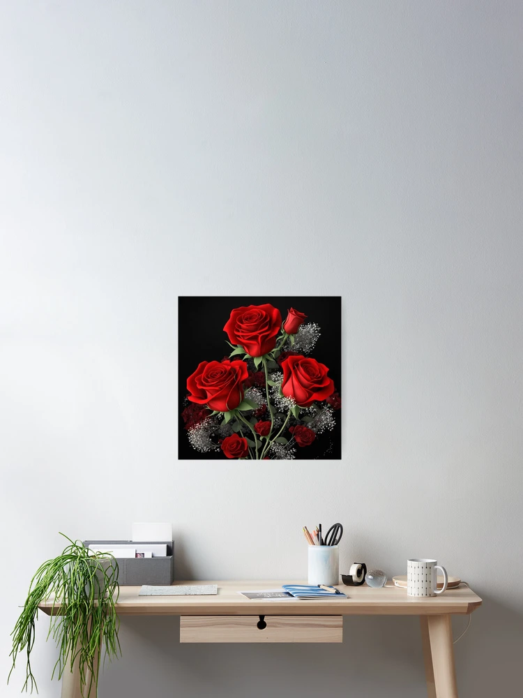 Thumbnail 2 of 3, Poster, Beautiful Red Roses designed and sold by southerndoll67.