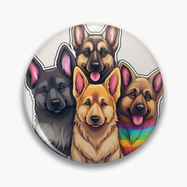 Item preview, Charming and Adorable Rainbow German Shepherd Puppies designed and sold by CatDogBin.