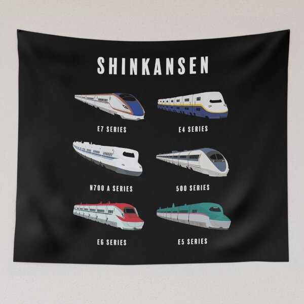 Item preview, Japanese Shinkansen Bullet Trains Artwork designed and sold by Lucasienne.
