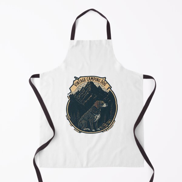 Item preview, A vintage camping dog in mountain during adventure designed and sold by Be-Adventurous.
