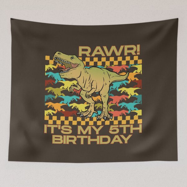 Item preview, 5th Birthday Dino Dinosaur Rawr Kids designed and sold by SunfullyYours.